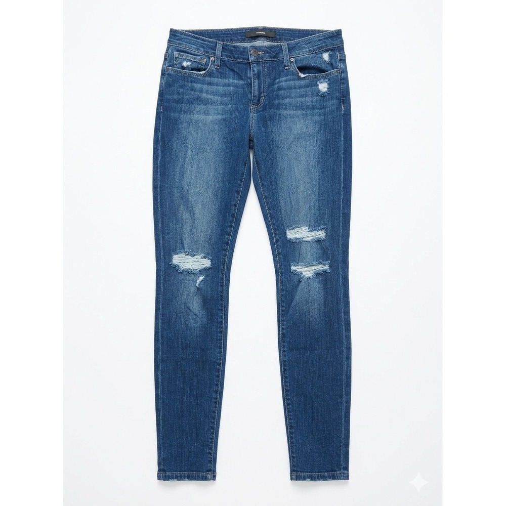 Joe Jeans Womens W31 Distressed Skinny Jeans Medium Wash Blue Denim Slim Fit